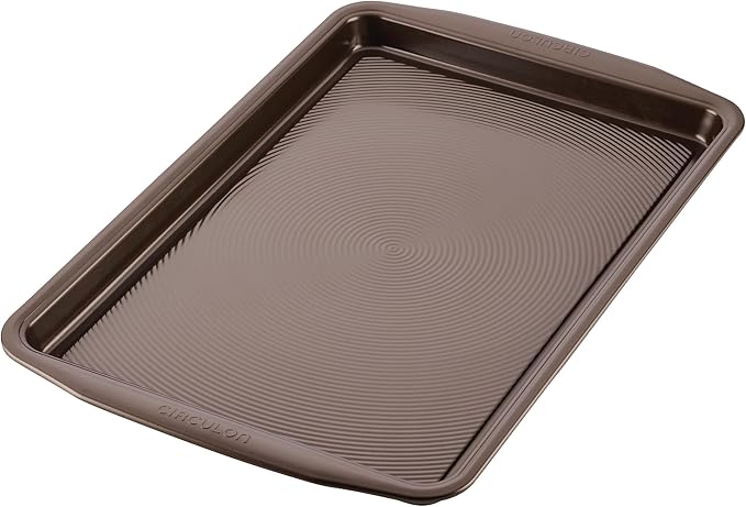 Circulon Nonstick Bakeware, Nonstick Cookie Sheet / Baking Sheet - 11 Inch x 17 Inch, Chocolate Brown