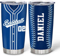 Hyturtle Personalized Baseball Tumbler Baseball Players Design Stainless Steel Double Walled Vacuum Insulated Tumblers 20oz30oz Coffee Travel Mug Cup Christmas Gift For Men Boys Friends Dad Sports Fan