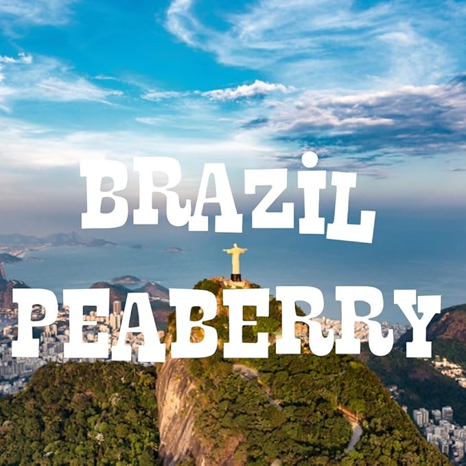 Brazil Peaberry Coffee, Ground, Naturally Low Acid, Fresh Roasted, 16-ounce