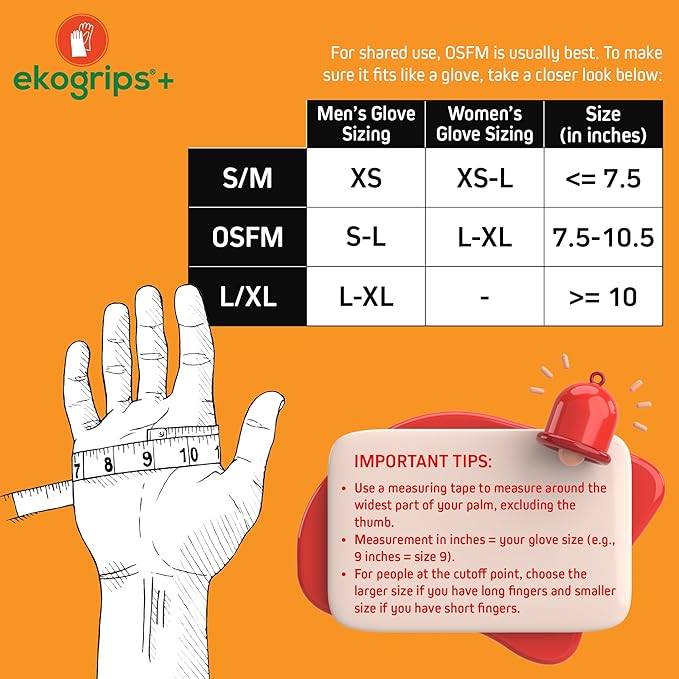 Ekogrips+ Premium Silicone Oven Mitts - Comfy, Waterproof, Heat Resistant BBQ Gloves for Grilling, Long Cuff for Added Protection, 5 Finger Dexterity, 3 Sizes, 4 Colors, S/M, Orange