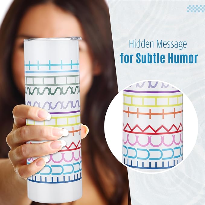 Geiserailie Hidden Message Tumbler Coffee Travel Insulated Mug Skinny Tumbler with Lid and Straw Gift Cup for Bestie Friend Coworker(20 oz)
