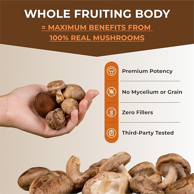 Naturealm Sacred 7 Organic Mushroom Extract Capsules - Premium 7 Mushroom Supplement with Lions Mane, Reishi, Chaga - Immune Support & Focus - 180 Vegetarian Capsules