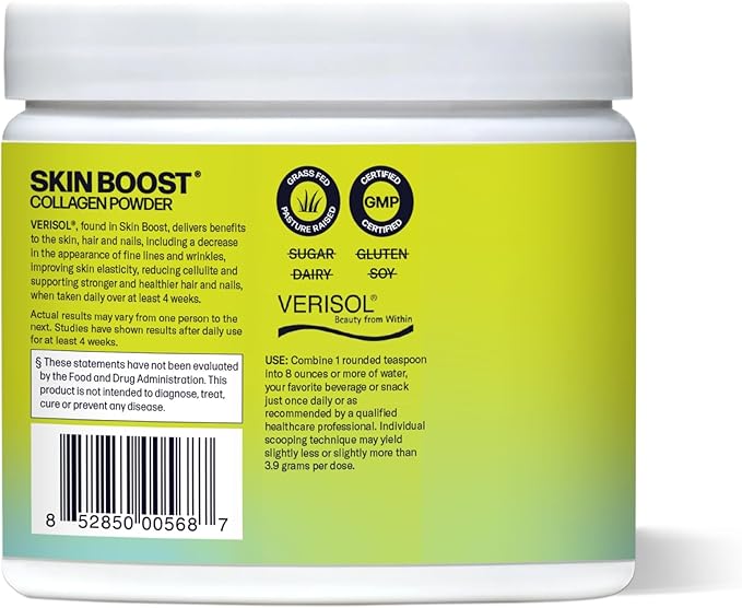Sparkle Wellness VERISOL Bioactive Hydrolyzed Collagen Peptides | Collagen Powder Supplement with Vitamin C for Skin, Hair & Nail Health | Skin Boost (Tropical) [50-Serves]