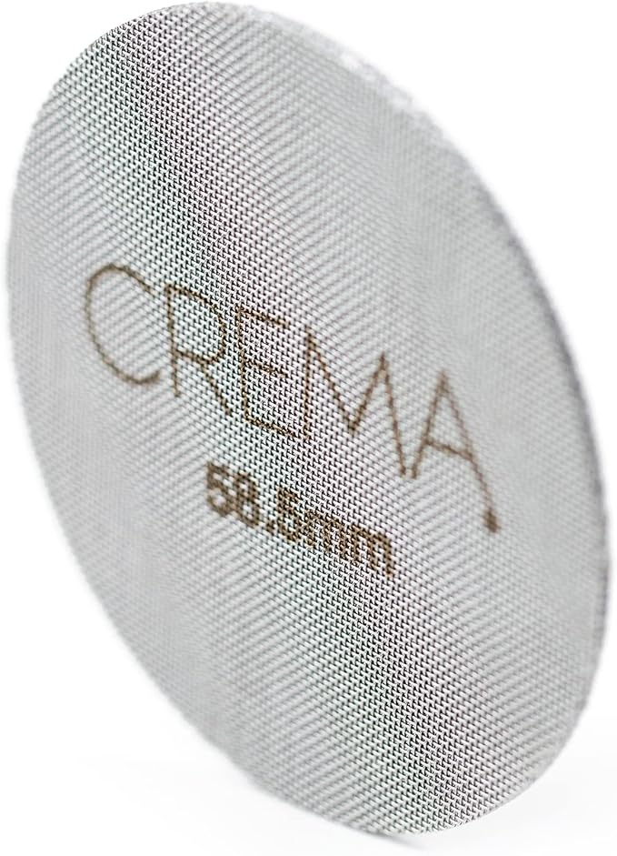 Crema Coffee Products 58.5mm Puck Screen for Barista Models | 1.7mm Thick 316L Steel Filter | Balanced Water Flow for Improved Extraction |Prevent Channeling & Reduce Maintenance|Durable,Easy to Clean