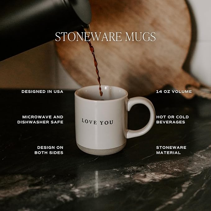 Sweet Water Decor White Ghosts Black Halloween Mugs - Halloween Coffee Mug Dishwasher & Microwave Safe - Fall Mug for Coffee & Hot Cocoa or Seasonal Brew - Black Stoneware Ghost Mugs