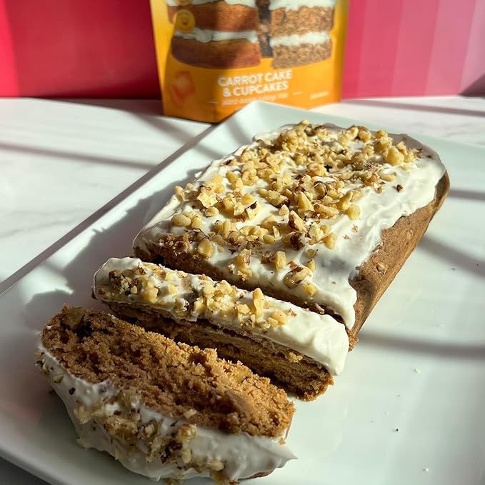 Bake Me Healthy Vegan and Gluten-Free Carrot Cake & Cupcake Mix, 11.9oz (337g) – Dairy-Free, Egg-Free, Nut-Free, Plant-Based, Low Sugar, Allergy-Friendly, Easy to Bake, Made with Upcycled Ingredients