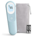 Greater Goods No-Touch Infrared Digital Thermometer for Adults, Kids, and Babies, Forehead Thermometer with Ergonomic Grip, Fever Alarm, Powder Blue