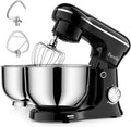 Facelle Tilt-Head Stand Mixer, 5QT+6QT Stainless Steel Two Bowls, 10 Speeds Kitchen Electric Food Mixer with Egg Whisk, Dough Hook, Beater, Dishwasher-Safe Attachment, Ideal Gift for Mom