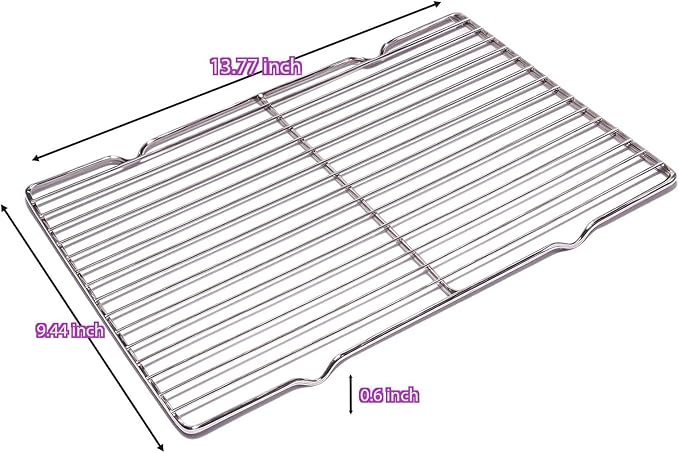 2Pcs Stainless Steel Cooling Racks, Cooling Racks for Cooking and Baking, Cookie Cooling Rack, Oven Cooling Racks for Cooking