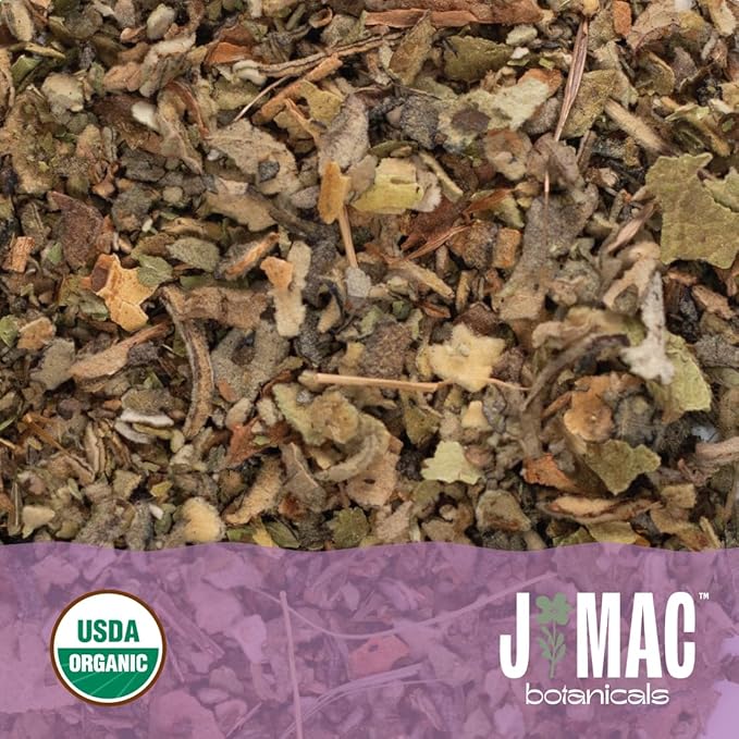 J Mac Botanicals Organic Mullein Leaves (4 oz) Certified USDA Organic. Loose Leaf Mullein Herbal Tea