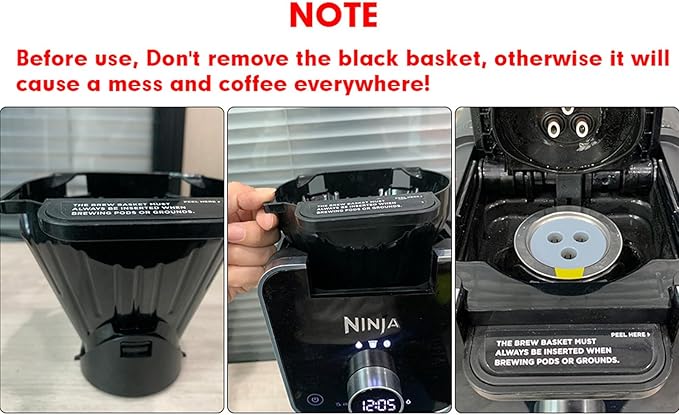 Stainless Steel Reusable K Cups Compatible with Ninja Coffee Maker, K Cup Reusable Coffee Pods,Permanent Reusable Coffee Filters for Ninja CFP201 CFP 300 CFP305 CFP301 CFP307 CFP400 (1Pack)