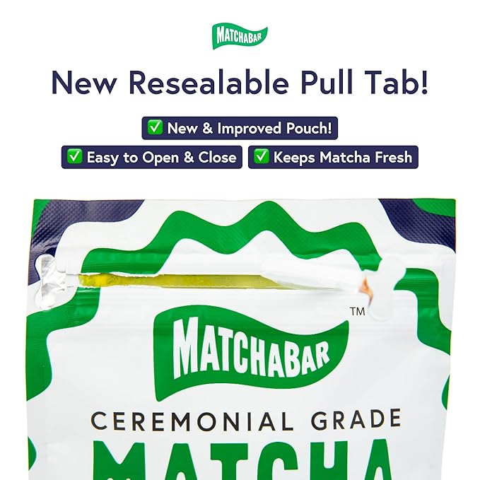 Matchabar Matcha Powder (80g) - Ceremonial Grade Authentic Japanese Matcha Green Tea Powder - Matcha Green Tea Powder Harvested in Japan - Matcha Tea Powder Latte - Zero Sugar, Vegan & 0 Calories