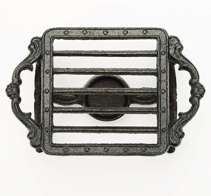 Sungmor Heavy Duty Cast Iron Teapot Dish Warmer Stable Holder for Tealight Stand | Tealight Warmer Decorative Stove for Villa Yard Balcony-Square
