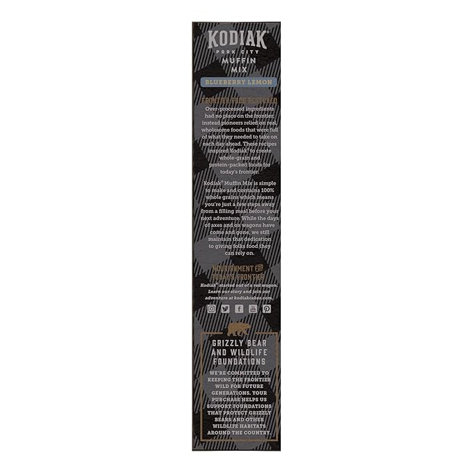 Kodiak Cakes Power Bake, Protein Muffin Mix, Blueberry Lemon, 14 Ounce (Pack of 6)