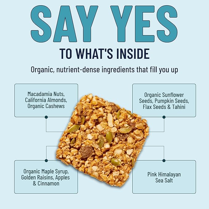 The YES Bar Apple Cinnamon Crisp – Plant Based Protein, Decadent Snack Bar – Vegan, Paleo, Gluten Free, Dairy Free, Low Sugar, Healthy Snack, Breakfast, Low Carb, Keto Friendly (Pack of 6)