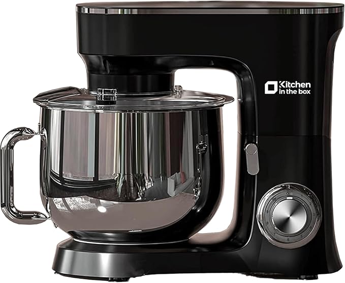 Kitchen in the Box Stand Mixer, 900W 8.5 QT Kitchen Electric Mixer, 10-Speed Large Capacity Tilt-head Food Mixer with Dough Hook, Wire Whip, Flat Beater & Splash Guard (Black)
