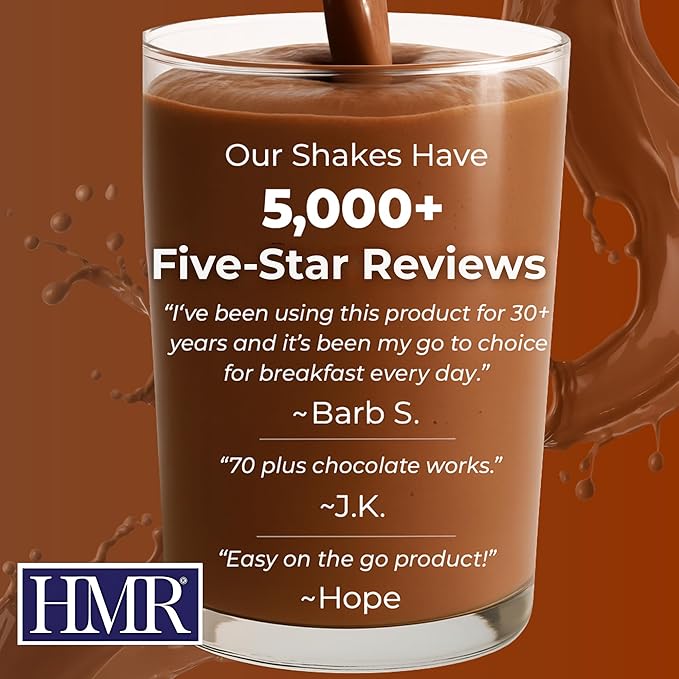 HMR 70 Plus Chocolate Shake & Pudding Mix | Meal Replacement Powder | Lactose-Free | 15g Protein | Easy to Make | Low Calorie (7.35 Ounce (Pack of 3), Chocolate)