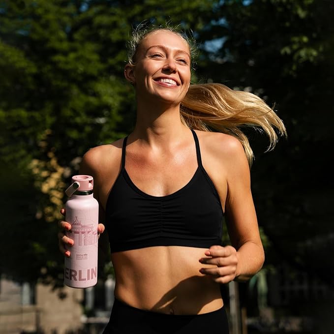 Super Sparrow Insulated Water Bottle - 17 Oz / 25 Oz / 32 Oz - Standard Mouth FlipFlow Flask - BPA Free, Leak Proof Drink Bottle- Ergonomic Straw Water Bottles for Work, Gym, Travel, Sports