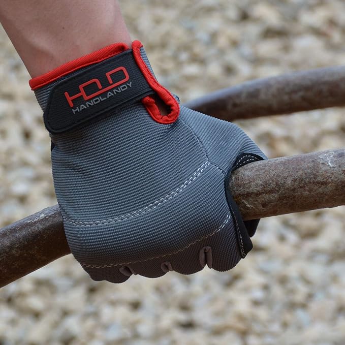 HANDLANDY Work Gloves for Men & Women, Utility Mechanic Working Gloves Touch Screen, Flexible Yard Work Gloves