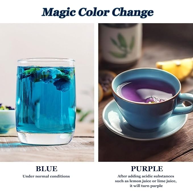 SXETBEAN Butterfly Pea Flower Powder | 3.5oz/100g Blue Food Coloring Powder | Butterfly Pea Powder for Cocktail, Smoothies, Baking | No Add Sugar