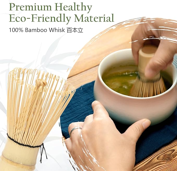 Matcha Whisk Set, Matcha Bowl with Spout, 8PCS Matcha kit, Matcha Whisk and Bowl, Matcha Chasen, Bamboo Scoop, Scoop Rest, Sifter and Tea Towel, Gifts and Ceremony Set for Macha Lovers.(Gradient)