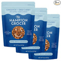 The Hampton Grocer Dried Cherry & Cinnamon Granola, 3 pack - Gluten-Free, No Added Oil, Sweetened with Wildflower Honey - Nut-Packed, Crunchy, Small-Batch, 8oz