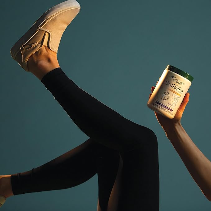 Great Lakes Wellness Movement Boost Advanced Collagen Peptides Powder with MSM, Hyaluronic Acid, Vitamin C - Joint Mobility & Comfort - Caramel Flavored - Non-GMO, Keto, Kosher - 8 oz