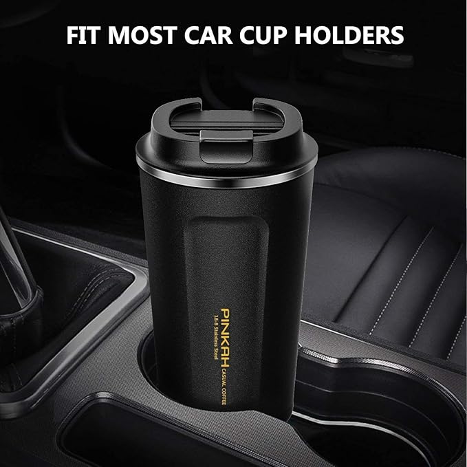 12OZ Travel Coffee Mug, Double Walled Stainless Steel Insulated Vacuum Coffee Tumbler, Thermal Cup with Lid, for Hot and Cold Drinks