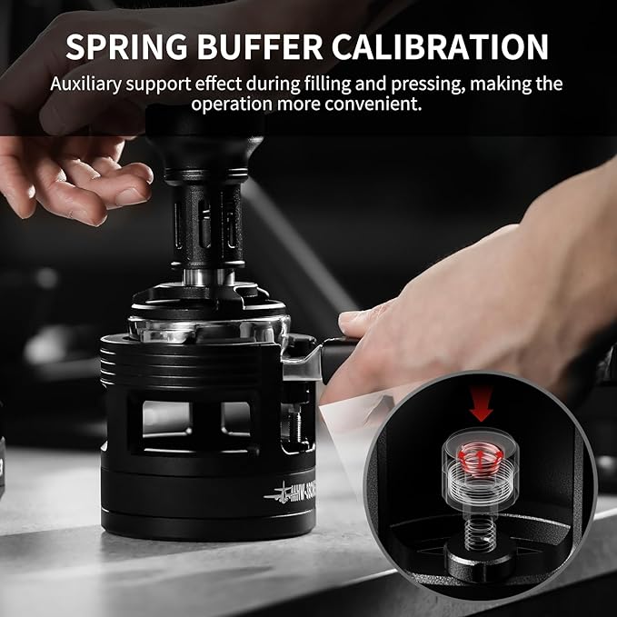MHW-3BOMBER 58mm Espresso Tamping Station, Adjustable Height Bottomless Portafilter Tamping Station with Non-slip Silicone for 58mm Espresso Machines, Aluminum Alloy, YU Series, T5839-OS