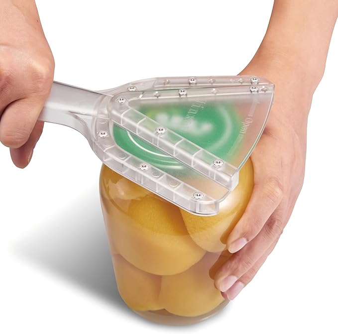 Jar Opener for Weak Hand & Seniors with Arthritis,Easy Twist Off Bottle Caps,Patent | Unique Kitchen Gadgets, Christmas Gifts for Elderly/Women/Men (Transparent)