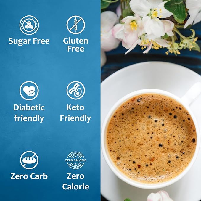 Syruvia Sugar Free Coffee Syrup, French Vanilla Flavored Syrup for Drinks, Lattes, and Desserts – 25.4 fl oz