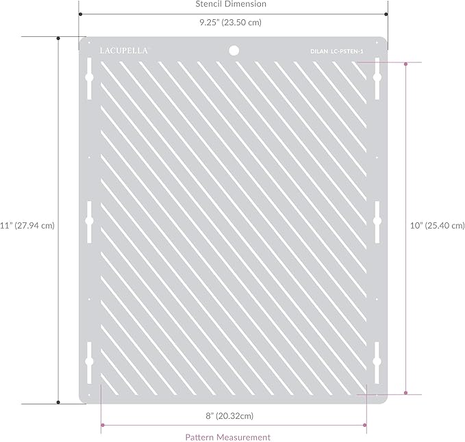 Cake Baking Stencil - Seamless Delicate Pattern for Decorating Tall Double Barrel Cake to Use with Buttercream, Royal Icing, Ganache, Paint, Airbrush (VORRA)