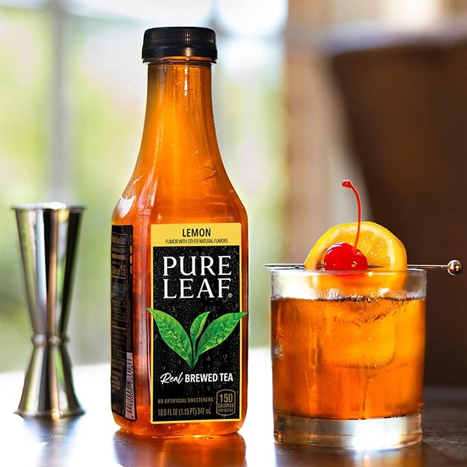 Pure Leaf Iced Tea, Sweetened 3 Flavor Variety Pack, 18.5 Fl Oz Bottles (Pack of 12)