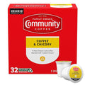 Community Coffee Coffee and Chicory Medium-Dark Roast Single Serve Keurig K-Cup Pods 32 ct Box