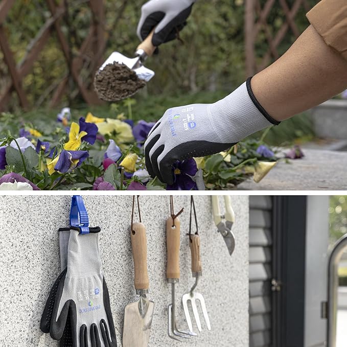 PROMEDIX P Nitrile Coated Work Gloves,MicroFoam Safety Work Gloves Men,Seamless Knit Nylon&spandex Gloves with Grip