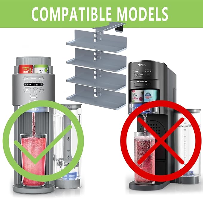 Flavor Storage Holder Compatible With Ninja Thirsti Max, Side-mounted 4-tier flavore water drops organiser, space-saving design, easy to access,Holds 20 Flavore Water Drops