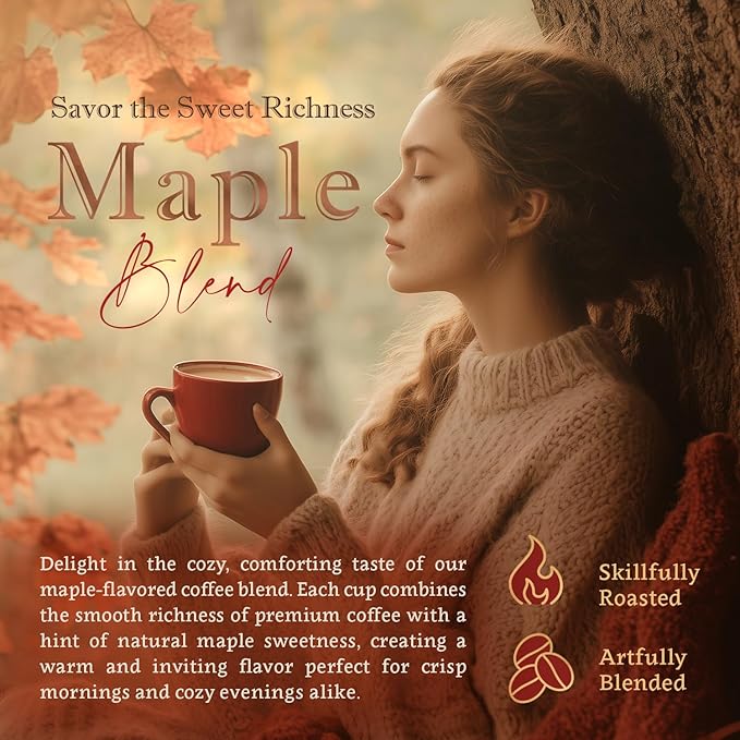 Coffea Flavor Fine Organic Coffee - Maple Ground Coffee Medium Roast | 100% Arabica Coffee| Perfect for Espresso | USDA Certified Organic | Fair Trade | Grown and Roast in the Caribbean |16 Oz