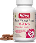 Jarrow Formulas Red Yeast Rice 1200 mg & Co-Q10 100 mg Per Serving - 120 Veggie Caps - 60 Servings - Herbal Heart Health Dietary Supplement - Supports Cardiovascular & Heart Health - Vegan
