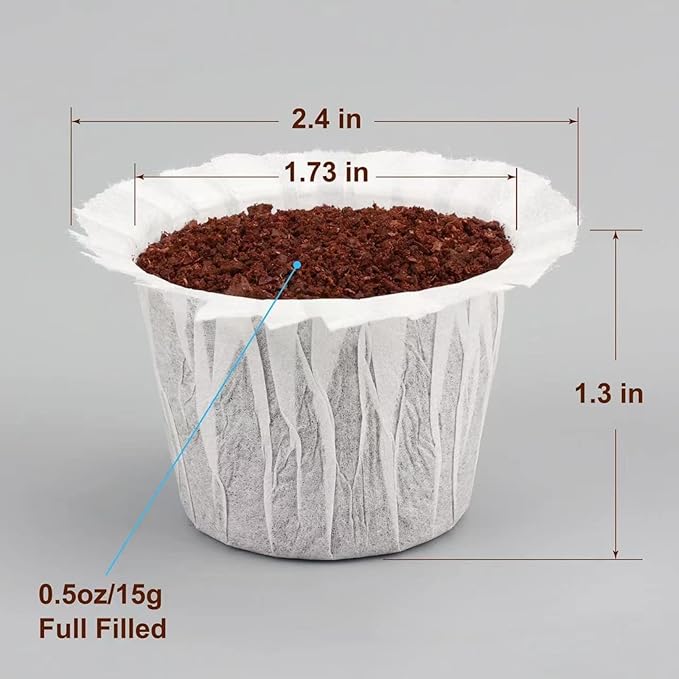 300 Count Paper Filters with 2 Pack Reusable K Cup Coffee Pods,Compatible with Keurig Single Serve Coffee Maker 2.0 & 1.0