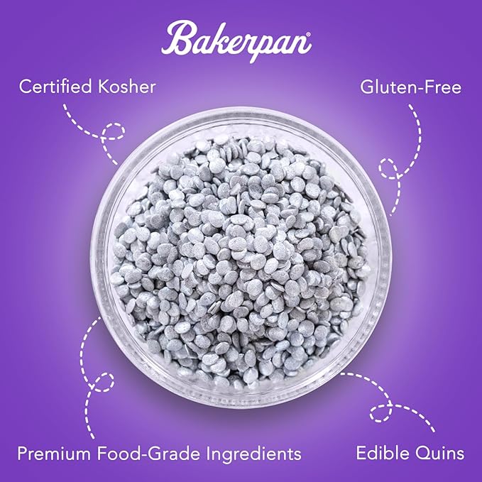 Bakerpan Heart Sprinkles for Baking - Assorted Colors Sprinkles for Cookies - 4 Ounces Heart Shaped Sprinkles Edible Made in USA