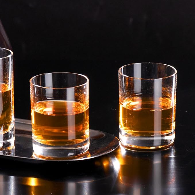 KAMMAK Shot Glasses Set of 2, 60ml/2oz Clear Espresso Shot Glass with Heavy Base for Bar Restaurants Home, Small Whiskey Shot Glass for Vodka, Whiskey, Tequila, Spirits & Liquors