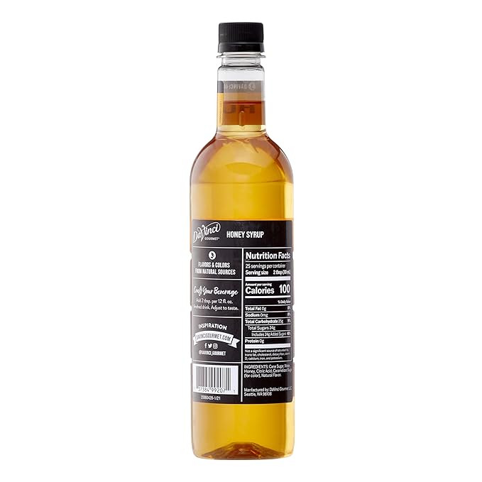 DaVinci Gourmet Honey Syrup, 25.4 Fluid Ounces (Pack of 1)