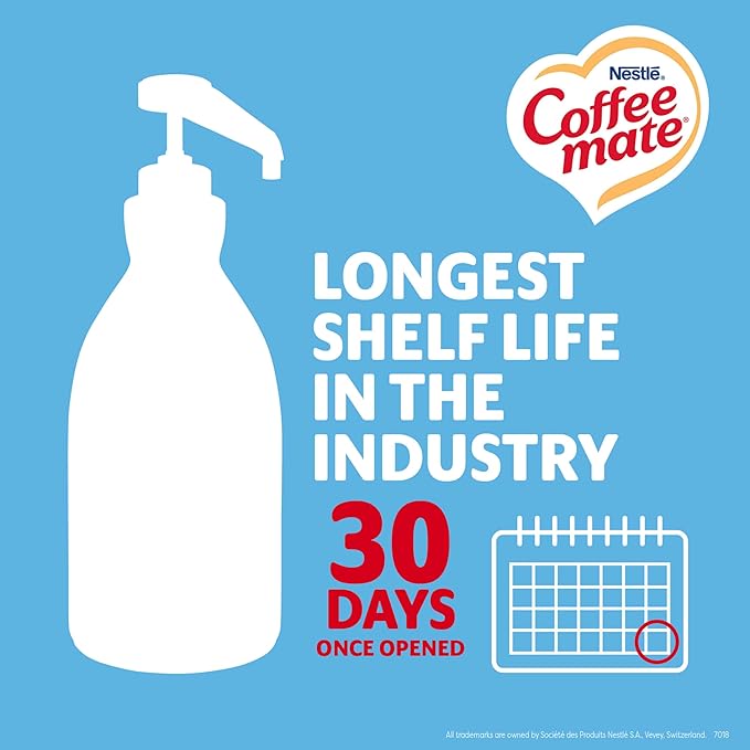 Nestle Coffee mate Coffee Creamer, French Vanilla, Concentrated Liquid Pump Bottle, Non Dairy, No Refrigeration, 50.7 fl oz (Pack of 2)