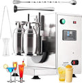 "Automatic Electric Milk Tea Shaking Machine, Double Frame, High Efficiency, Intelligent Control, Stainless Steel, 400r/min, 750ml Cups, Wide Application"