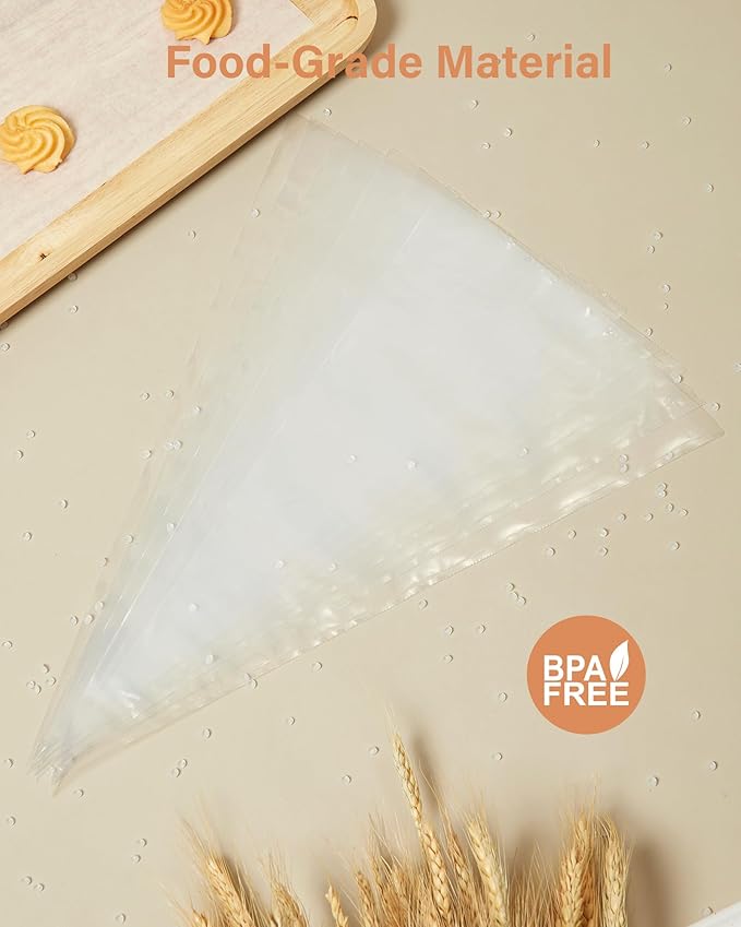Kootek 16" Piping Bags (100Pcs), Disposable Pastry Bags Anti Burst Icing Frosting Bag Thick Cake Decorating Bags for Cookie, Cupcake, Candy, Baking Supplies Tools