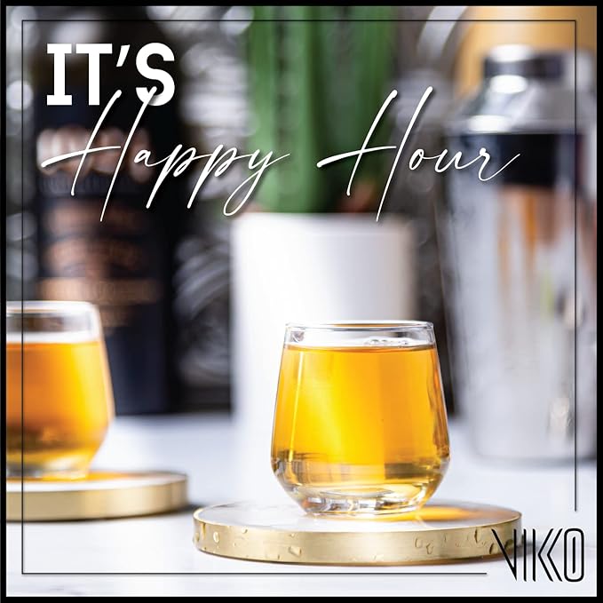 Vikko 3.25 Ounce Shot Glasses, Set of 6 Small Liquor and Spirit Glasses, Durable Tequila Bar Glasses For Alcohol and Espresso Shots, 6 Piece Shooter Glass Set (LAL)