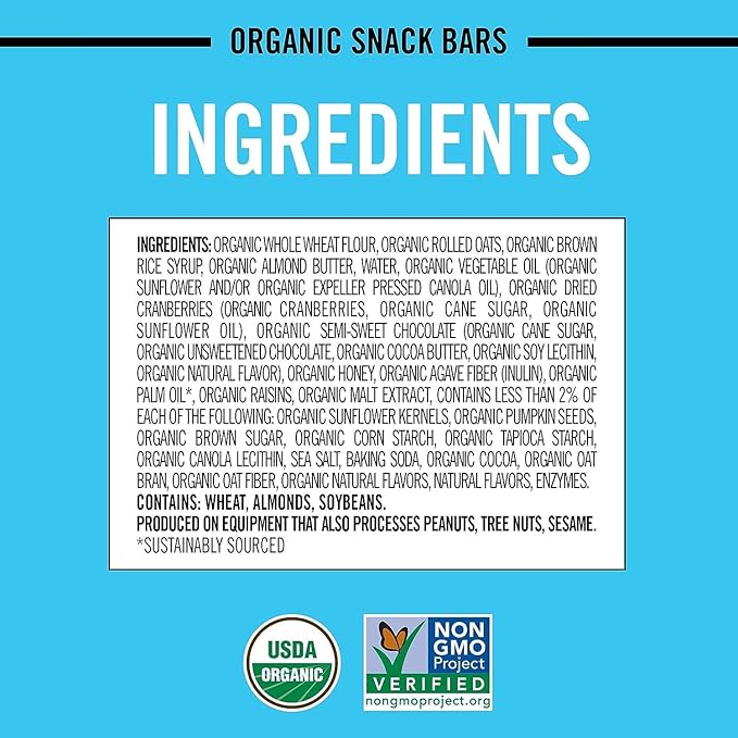 Dave's Killer Bread Organic Snack Bars, Variety Pack (1 Trail Mix Crumble, 1 Oat-Rageous Honey Almond) Pack of 2