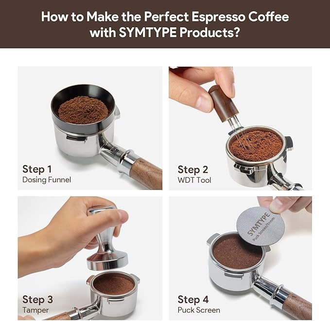 Espresso Accessories Kit 51mm Tamper: Espresso Tamper Kit, Coffee Tamper Tool Espresso Kit | WDT Tool Espresso, Dosing Funnel, Tamper Mat, Espresso Tools for Espresso Machines and 51mm Portafilters