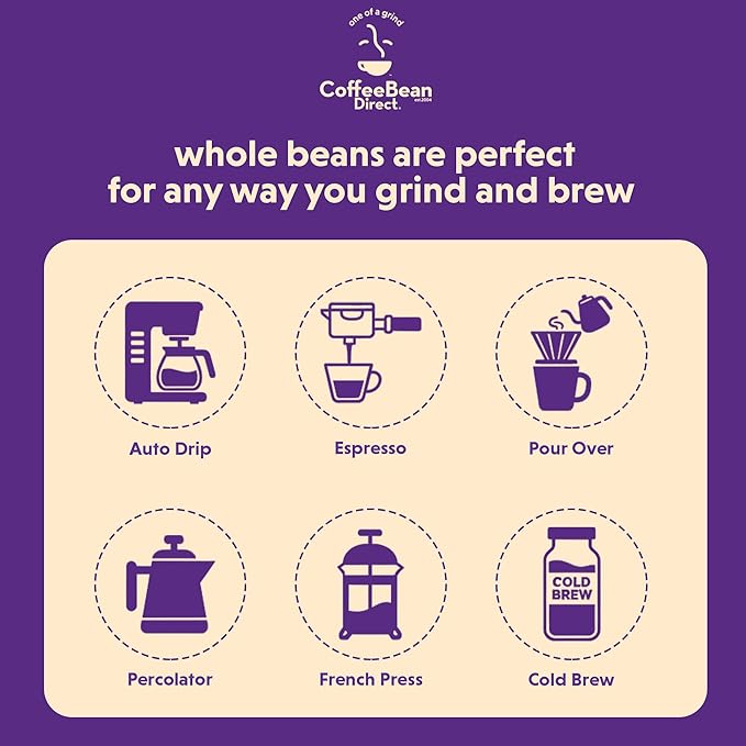 Coffee Bean Direct Peru High Grown, Whole Bean Coffee, Light Roast, 2.5 Pound Bag (Pack of 1)