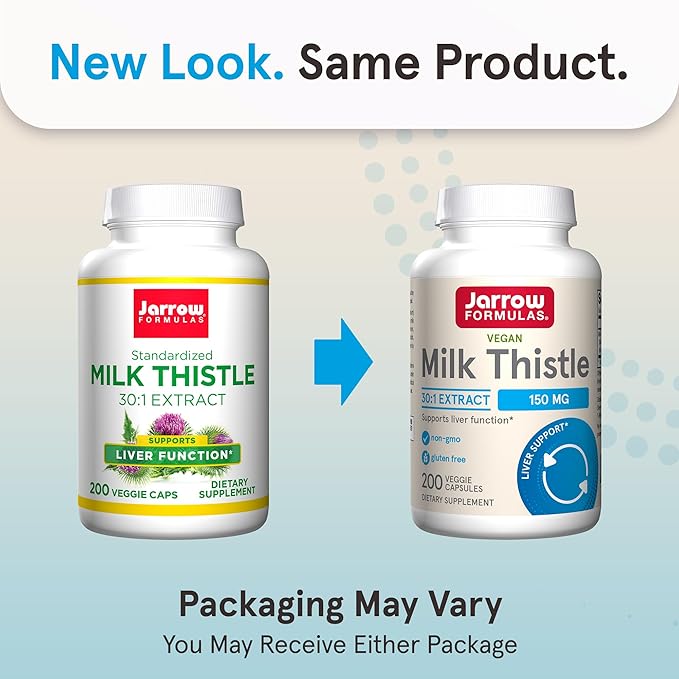 Jarrow Formulas Red Yeast Rice 1200 mg & Co-Q10 100 mg Per Serving-120 Veggie Caps-60 Servings & Heart Health-Vegan & Milk Thistle 150 mg with 30:1 Standardized Silymarin Extract